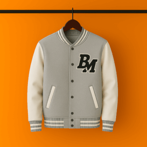 Premium Quality Varsity Jacket (Silver)