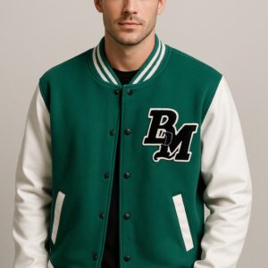 Premium Quality Varsity Jacket (Olive)