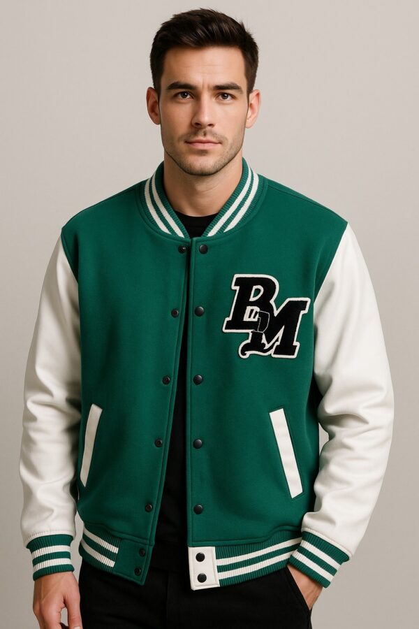 Premium Quality Varsity Jacket (Olive)